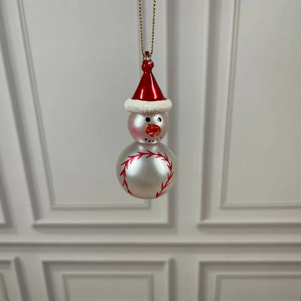 Vintage‎ Christmas Snowman Ornaments Holiday Decorations Lot of 4